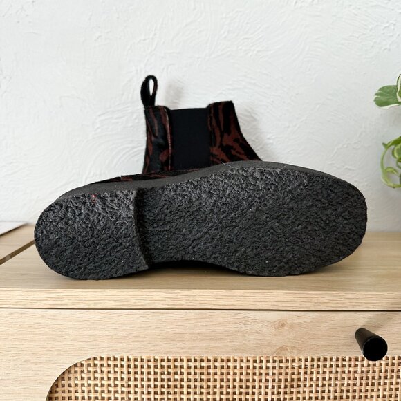 Staud | NWOT Palamino Animal-Print Fur Chelsea Booties $425 Size 39 - Picture 5 of 7